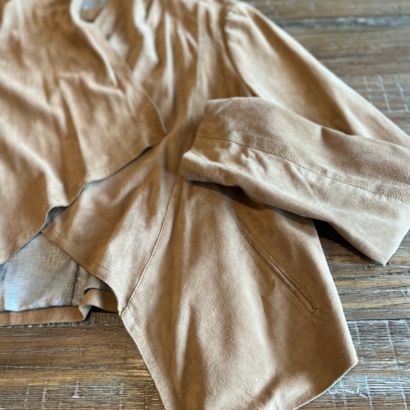 Cole Haan Lambskin Leather Draped Jacket - NWT - Picture 4 of 6